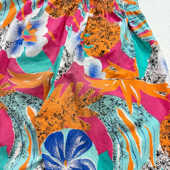 Vintage 90s Trade Winds Tropical Floral Cotton Shorts, Size Small - Picture 8 of 8